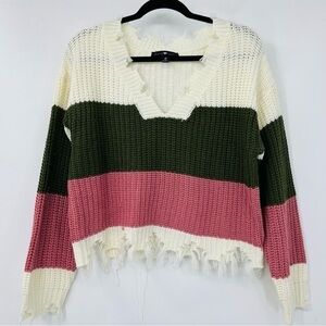 Derek Heart Colorblock Sweater Size Medium